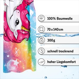 TAMEOLIE Unicorn Towel for Children Girls Bath Towel Beach Towel Unicorn Soft Quick-Drying Soft Horse