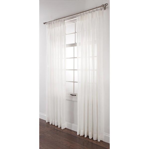Stylemaster Splendor Pinch Pleated Drapes Pair, 2 of 24" by 84", White