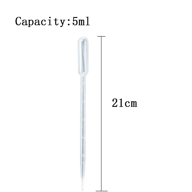 100 pieces 5 ml disposable transfer pipette made of plastic,