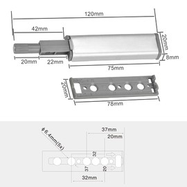 N/A 10 PCS Push to Open Door Catches Cupboard Magnetic Push Close Door Catches Heavy Duty Latches Push to Open Latch Catch No Handle for Closet Cupboard Drawer Kitchen Cabinet Door, Grey