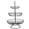 Household Living Room Modern 3-Tier Fruit Dish Plate Storage Basket