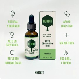 Kit 3 Piezas Aceite De Orégano Con Aceite De Coco Natural