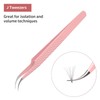 Eyelash Extension Tweezers FADLASH Volume Lash Tweezers Precision Curved Tip