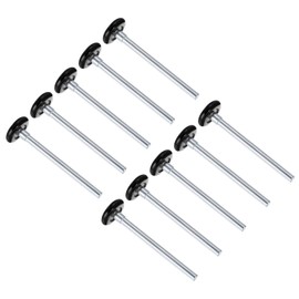 Kozelo 10 Pcs Nylon Garage Door Rollers - [1.8 Inch x 6.5 Inch Stem] Quiet Sealed Standard Garage Door Wheels for Garage Track 2 Inch Replacement Use, Black