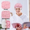 Shower Cap for Women, Elastic Band Waterproof Plastic Shower Cap,