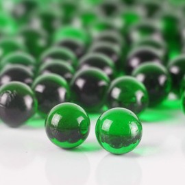 CYS EXCEL Green Glass Gemstone Vase Filler (5 LBS) Aquarium Round Marble Beads Decorative Mosaic Pebbles