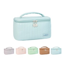 Letoileite Makeup Bag Toiletry Bag,Waterproof Toiletry Bags for Women Cosmetic Bag Open Preppy Stuff Make up Bag Christmas Brithday Gifts for Women Girl