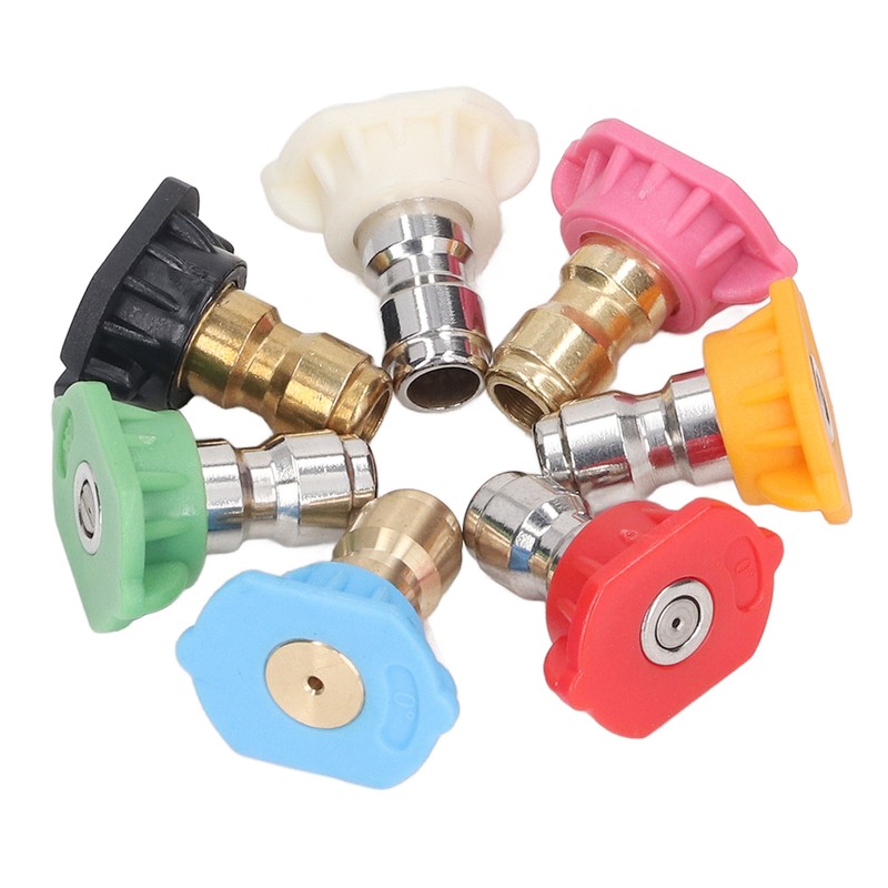 7PCS Pressure Washer Nozzle Tips with Coupler 1/4in Quick Interface