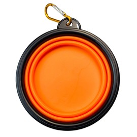 Foldable Pet Bowl for Dogs and Cats, 11.8 fl oz (350 ml), Foldable, Pet Water Supply, Tableware, Portable, Lightweight, For Walks, Travels, Outings (Orange)