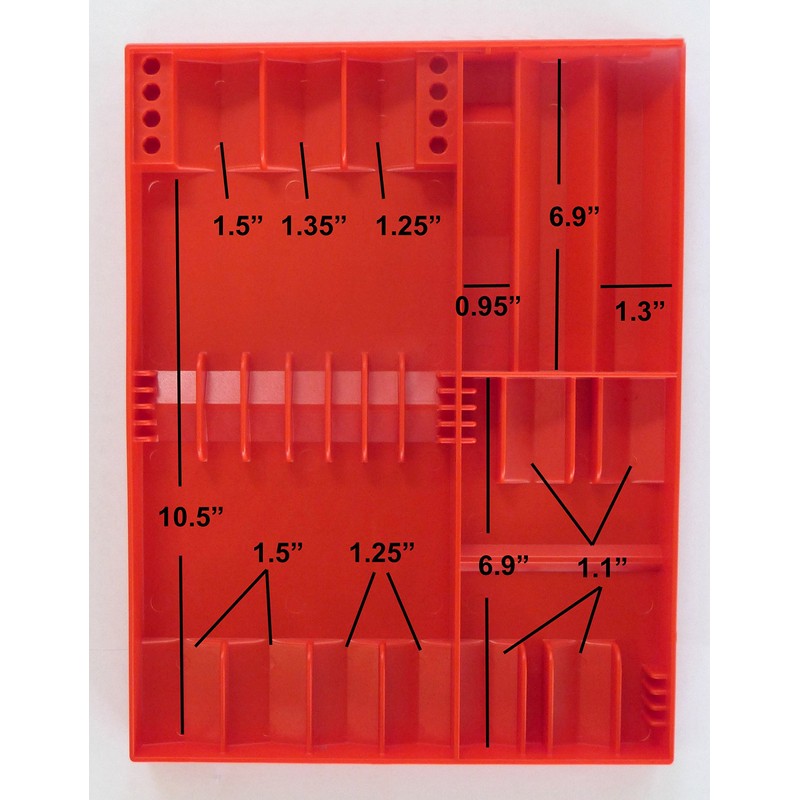 TOOL SORTER SCREWDRIVER ORGANIZER (RED) – Low Profile, Tough-Built Screwdriver