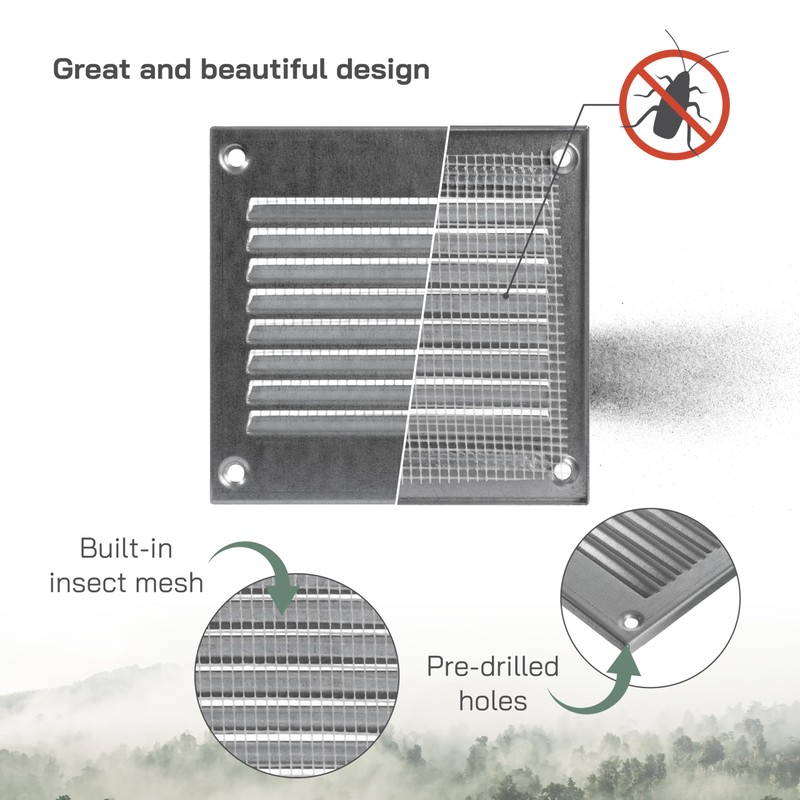 Vent Systems 4'' x 4'' Inch (Overall Dimensions) Galvanized Air