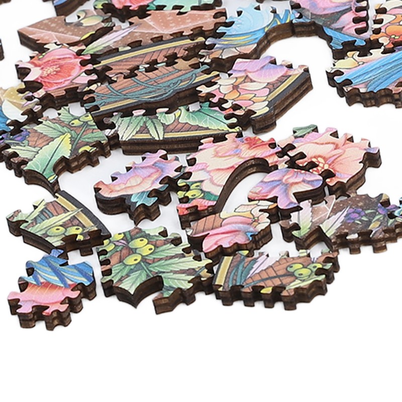 100 Piece Wooden Animal Jigsaw Puzzle Round Shaped Educational Hand
