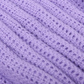 DUDU N GIRLIE Baby Blanket - Single Pack - 100% Pure Natural Cotton - Extra Soft Cellular Baby Blankets - Pram/Travel/Moses Basket 70x90cm- Purple.
