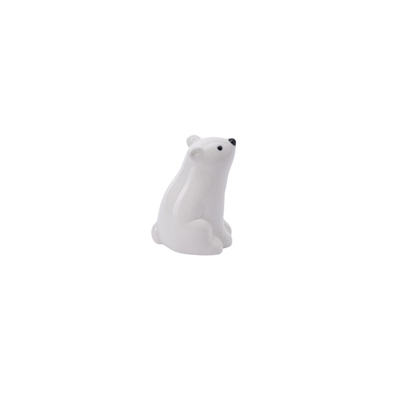 CGB Giftware | Ceramic Bear Charm | White | Lucky