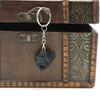 Natural Stone Key Ring | (Natural Mineral Stone | Black