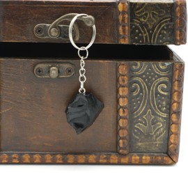 Natural Stone Key Ring | (Natural Mineral Stone | Black Obsidian), Stone