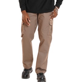 Dickies Men's Regular Straight Stretch Twill Cargo Pant, Mushroom, 40x32