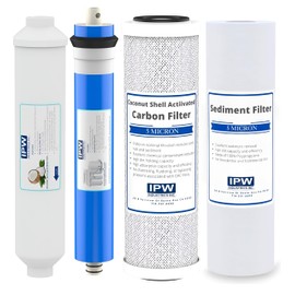 IPW Industries Universal 4-Stage Under Sink Reverse Osmosis Replacement Filter Kit | Replace Every 6-12 Months for Pure, Refreshing Water
