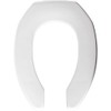 BEMIS 2155CT Commercial Open Front Plastic Toilet Seat, Heavy Duty