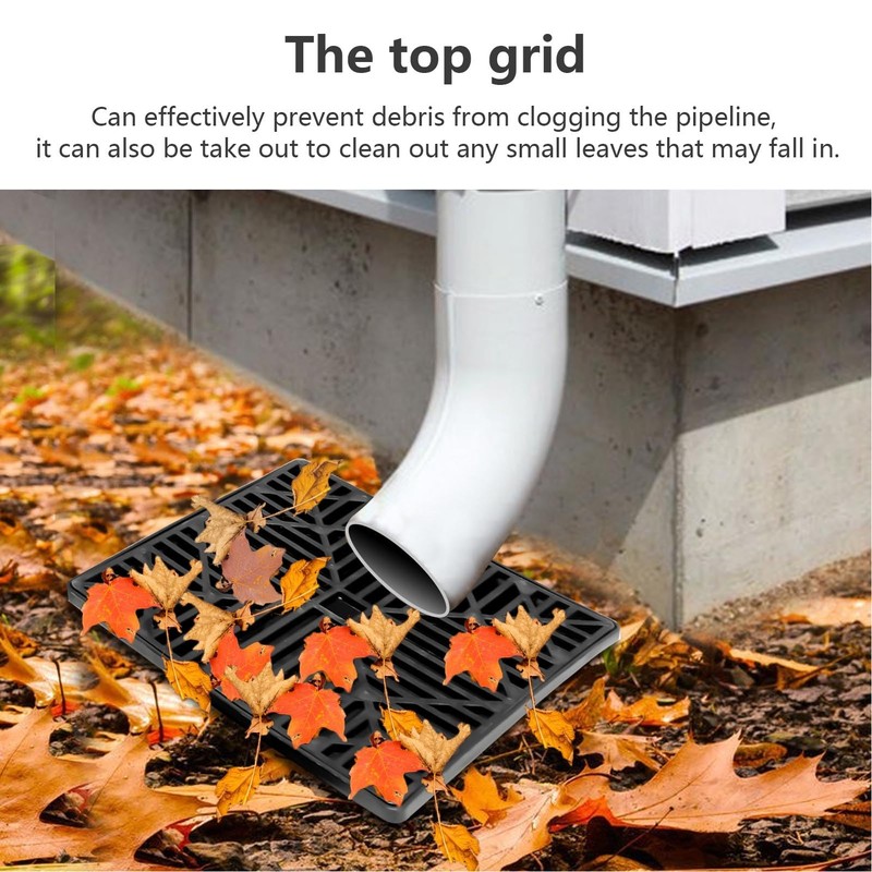 Fabater Gutter Downpipe Extensions, No Dig Low Profile Catch Basin