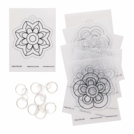 Baker Ross Flower Super Shrink Keyrings - Pack of 8, Creative Crafts, Craft for Kids (AX884)