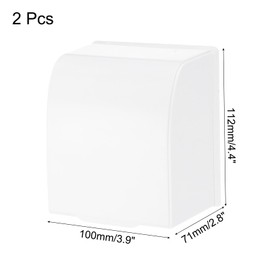 sourcing map 2pcs Outdoor Plug Cover Electrical Outlet Cover Outdoor Electrical Outlet Cover Outlet Cover Electrical Box Cover White for Bathroom, Kitchen