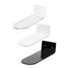 6 Pcs Black Floating Shoe Shelves Transparent Acrylic Wall Mounted