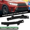 LQI Front Bumper Retainer Bracket Set 2PCS Primed Fit Toyota