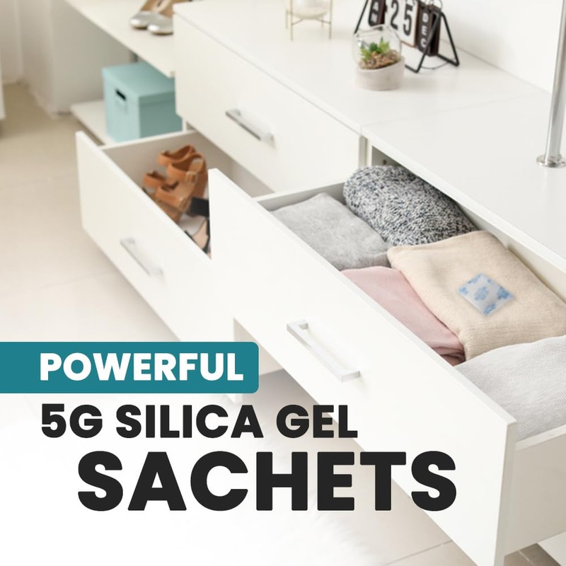 5g Silica Gel Sachets | 60 Desiccant Bags | Helps