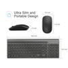 Wireless Keyboard Mouse Combo, 2.4G Compact and Ultra Slim Wireless