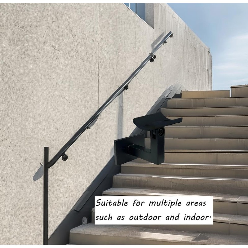 LANGLIER Handrail Brackets for Adjustable Staircase Stair Railing Brackets with