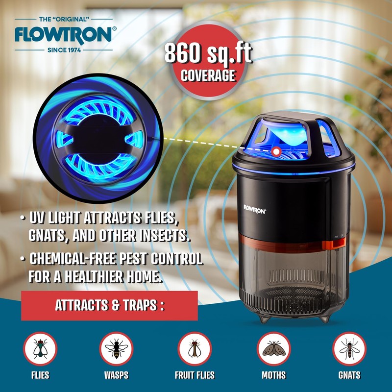 Flowtron Indoor Bug Trap | UV Light Mosquito Trap with