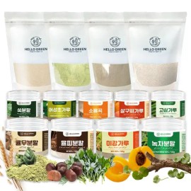 Hello Green large-capacity natural skin care pack collection Jeonjeon powder (coix radish, rice bran, mugwort, green tea, coix peel, Houttuynia cordata) 11. Coix coix powder 130g (whole) / 헬로우그린 대용량 천연 피부미용 팩 모음전 가루 (율무,미강,쑥,녹차,율피,어성초) 11.율무 분말 130g(통)