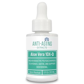 Aloe Vera Gel 10X-D – Undiluted, 10× Concentrated Purified Inner-Leaf Aloe – Clean, Lightweight Hydration for Skin, Face, Hair & DIY Care 1oz