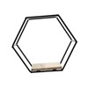 Parliky Sleek Hexagon Wire Shelving Iron Wall Shelf for Plant