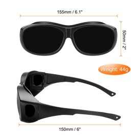 HARFINGTON Welding Safety Glasses IR Shade 9 PPE Protective Glasses Light-Proof Anti-Scratch Wrap-Around Lens Lightweight CE Certified Protective Welding Eyewear for Men Women Eye Protection