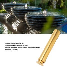 Vitdipy Fountain Nozzle, G1in Sturdy Reliable Adjustable Mushroom Fountain Nozzle with Music Dynamic Landscape Effects for Yard Pool