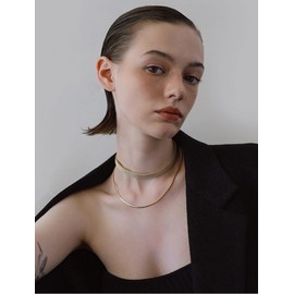 Zinzin Goldkette Halskette für Damen, 925 Sterling Silber Verschluss Choker Halskette Schlichtes Stapelbares Choker Kette Modeaccessoire für Damen