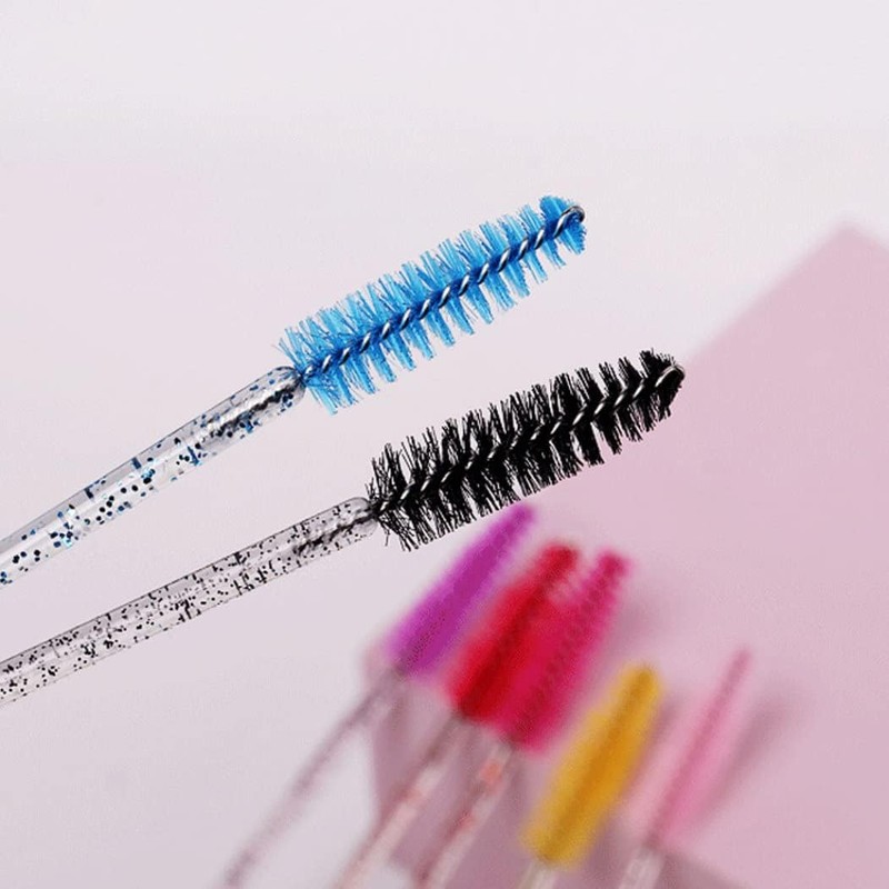 50 cepillos desechables para pestañas, cepillo de cejas, varitas de