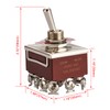 Heschen Metal Toggle Switch, 4PDT, maintained, ON/ON 2 position, 15A