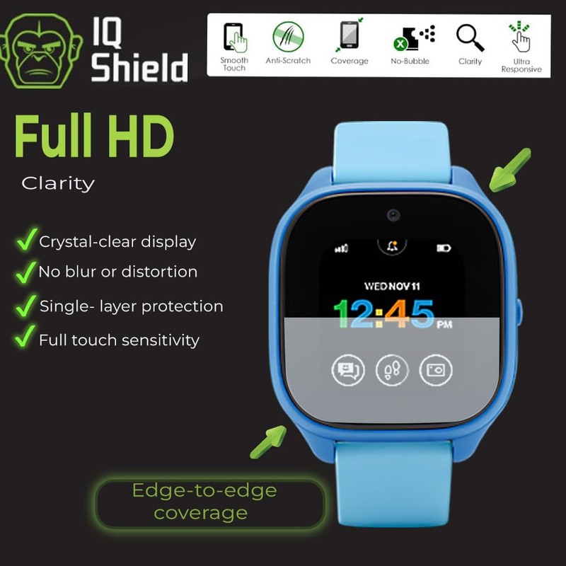 IQShield 6 Pack for Verizon Gizmo Watch 2 Screen Protector,