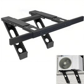 CAT SO RICH Air Conditioner Bracket for Window, No Drilling Window AC Bracket, Support up to 300lbs，Black
