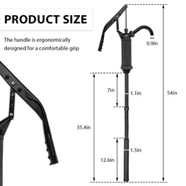 BWBWND Lever Action Barrel Pump, Heavy Duty Drum Pump with Telescoping Suction Tube, Corrosion Resistant Hand Pumps Fits 5 to 55 Gallon Barrels, Ideal for Transferring Motor Oil