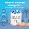 Dishwasher Pod Holder with Lid, Stylish Dishwasher Tablet Container Wide