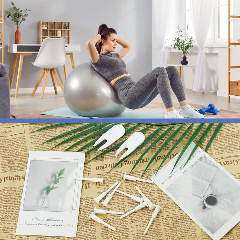EMYVSVO 12pcs Yoga Ball Plug Replacement Kit, Pilates Ball Air