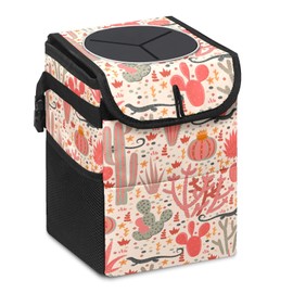 GVGHIDZ Car Trash Can – Lightweight and Portable with Durable Water-Resistant Coating, No Installation Required, Practical and Ample Capacity,Car Accessories Interior Car Organizer. Cactus