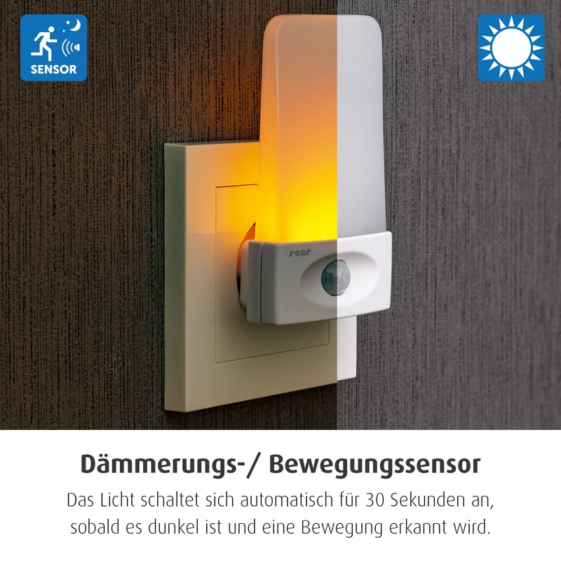 reer NightGuide Night Light for Socket - with Twilight Sensor