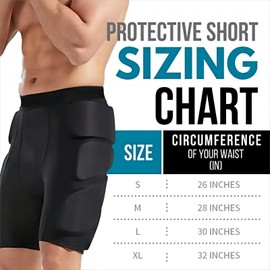 Padded Compression Shorts Padded Football Girdle Hip and Thigh Protector for Basketball ice Skating Rugby Soccer Hockey -L