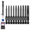 WORKPRO 10pcs Square Bit Set, CNC Machined S2 Steel Magnetic