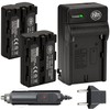 BM Premium 2 NP-FM500H NPFM500 Batteries and Charger for Sony